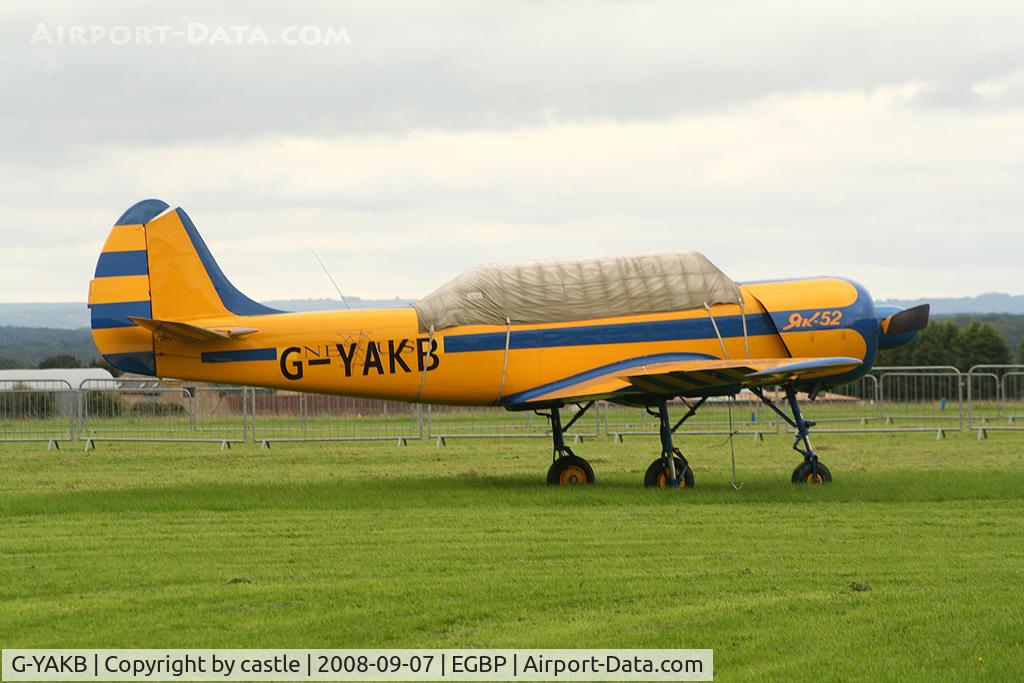G-YAKB, 1992 Yakovlev (Aerostar) Yak-52 C/N 9211517, seen @ Kemble