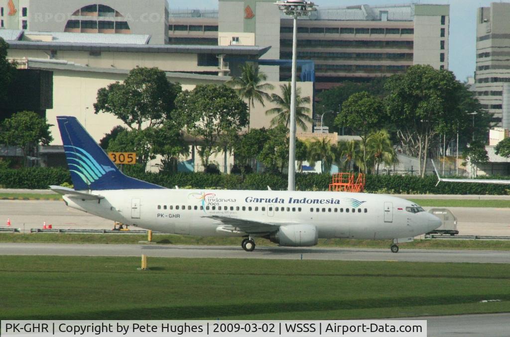 PK-GHR, 1998 Boeing 737-34S C/N 29109, Boeing 737 PK-GHR at Singapore