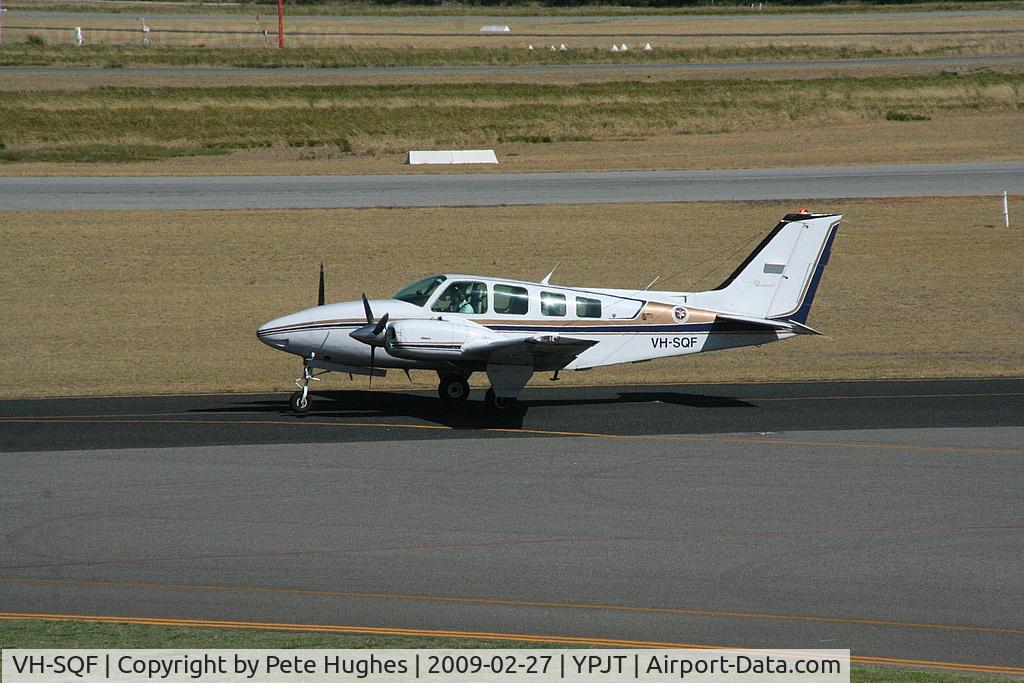 VH-SQF, 1989 Beech 58 Baron C/N TH-1560, VH-SQF Baron of the Singapore training fleet at Jandakot, WA
