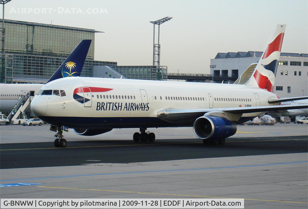 G-BNWW, 1993 Boeing 767-336/ER C/N 25831, BAW Boeing 767-336