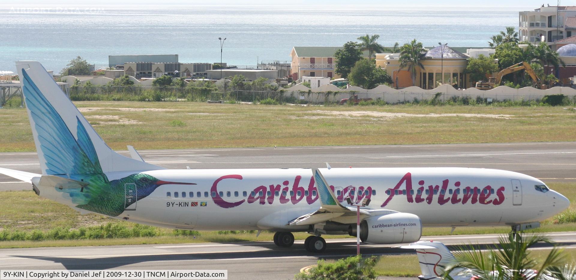 9Y-KIN, 2000 Boeing 737-8Q8 C/N 28234, Carriean airlines 737-800 holding at the holding point Alpha for take off