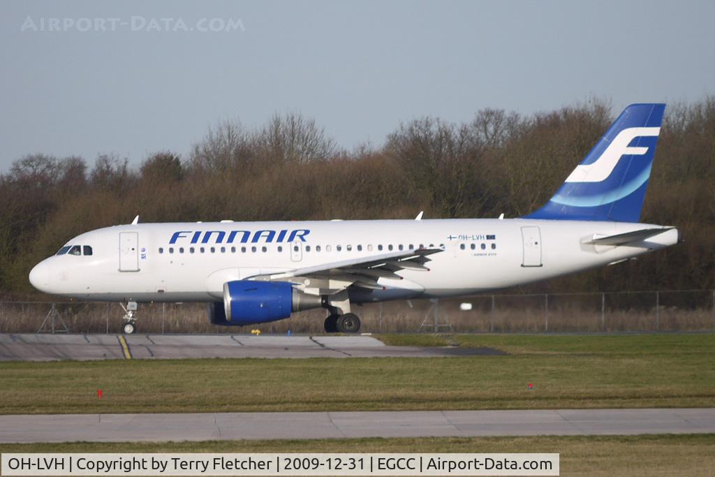 OH-LVH, 2000 Airbus A319-112 C/N 1184, Finnair A319 taxies for departure from Manchester