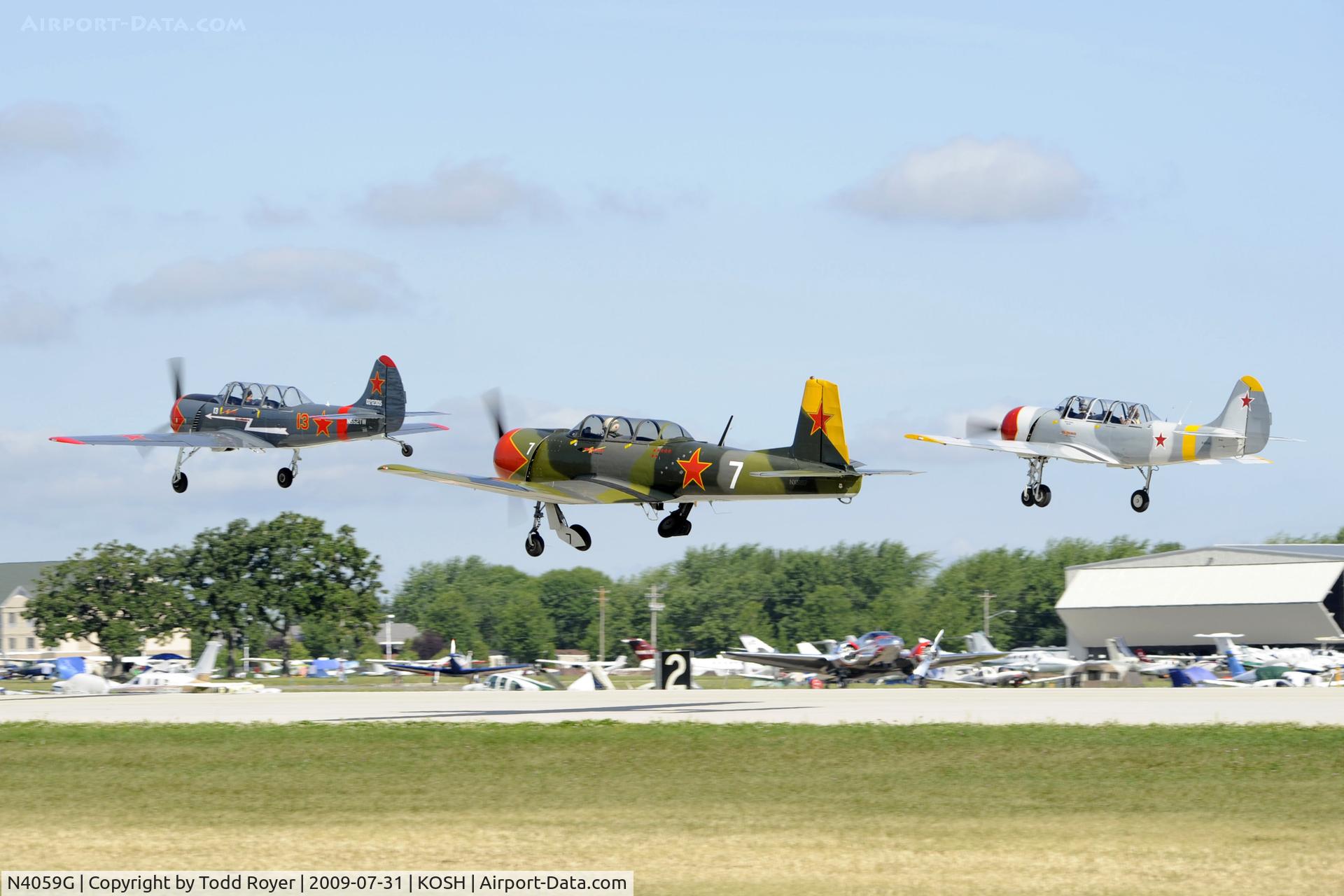 N4059G, 1984 Yakovlev (Aerostar) Yak-52 C/N 844407, EAA AIRVENTURE 2009