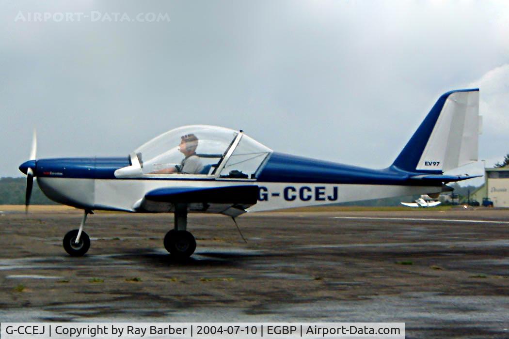 G-CCEJ, 2003 Aerotechnik EV-97 Eurostar C/N PFA 315-14011, Evektor EV-97 Eurostar [PFA 315-14011] Kemble~G 10/07/2004. Seen at the PFA Fly in 2004 Kemble UK.