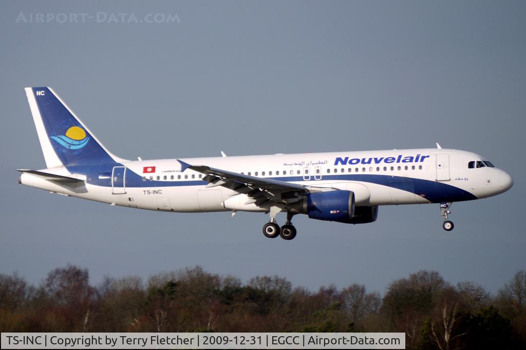 TS-INC, 2002 Airbus A320-214 C/N 1744, Nouvelair'A320 operating Libyan Airlines LN106 into Manchester