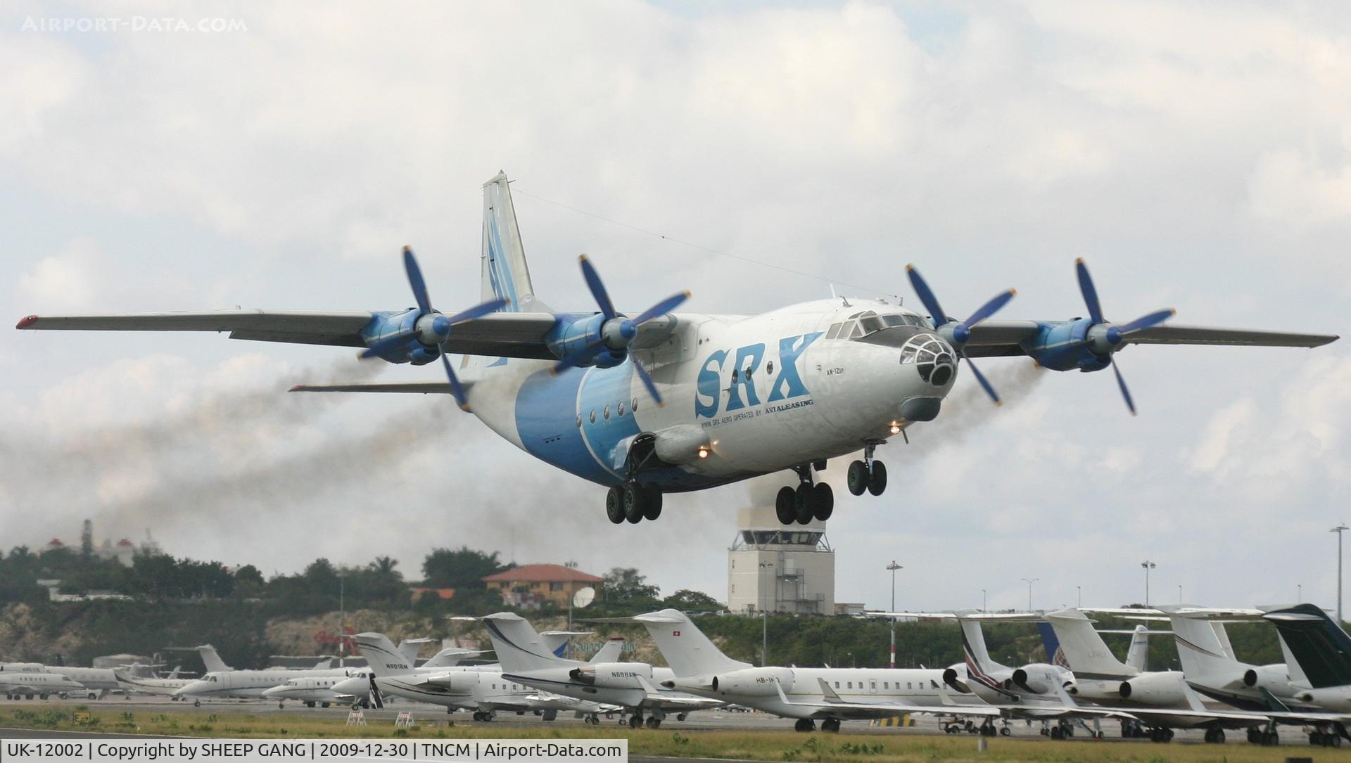 UK-12002, Antonov An-12BP C/N 402002, The UK12002 departing TNCM for TJSJ