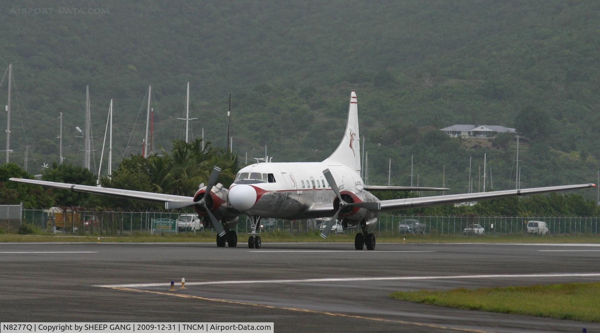 N8277Q, 1955 Convair C-131F (R4Y-1) Samaritan C/N 282, N8277Q back tracking the active for parking on the main ramp