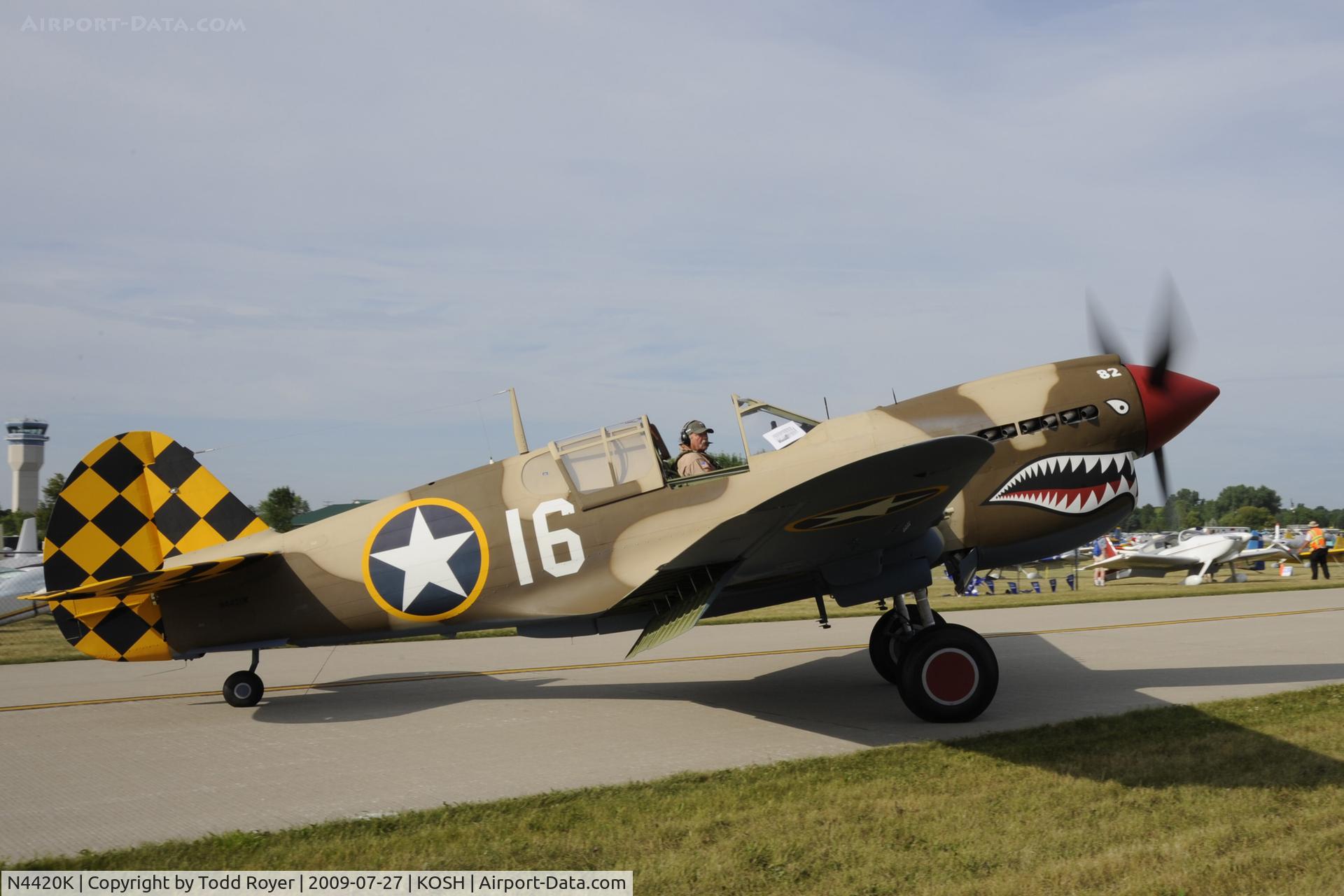 N4420K, Curtiss P-40E Warhawk C/N AK75315134, EAA AIRVENTURE 2009
