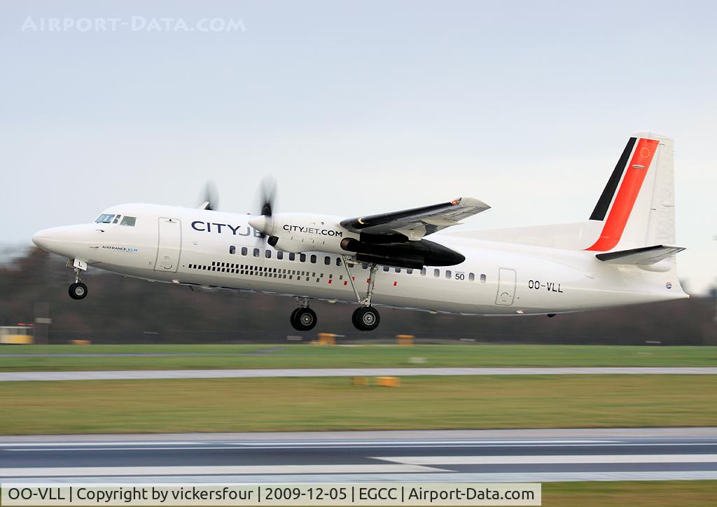 OO-VLL, 1989 Fokker 50 C/N 20144, VLM, Cityjet colours.