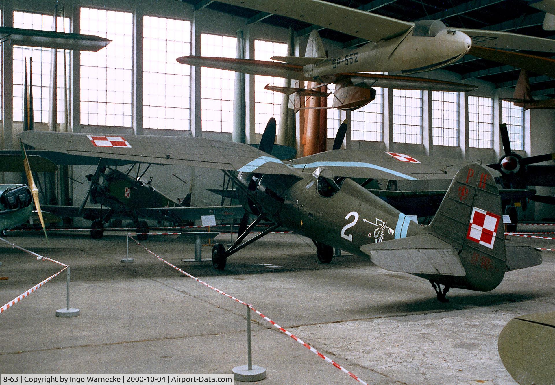 8-63, 1935 PZL P.11C C/N 562, Panstwowe Zaklady Lotnicze (PZL) P.11C at the Muzeum Lotnictwa i Astronautyki, Krakow