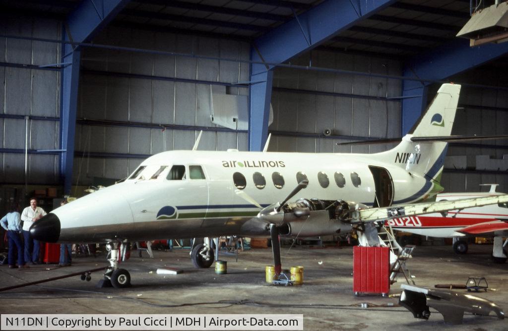 N11DN, 1969 Handley Page HP137 Jetstream 1 C/N 204, Photo taken of Air Illinois N115DN in for maintenance.