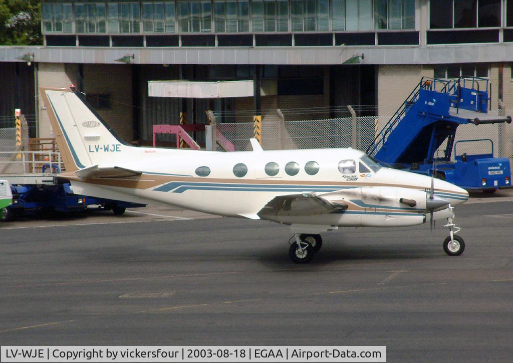 LV-WJE, Beech C90B King Air C/N LJ-1354, Private. King Air C90B.