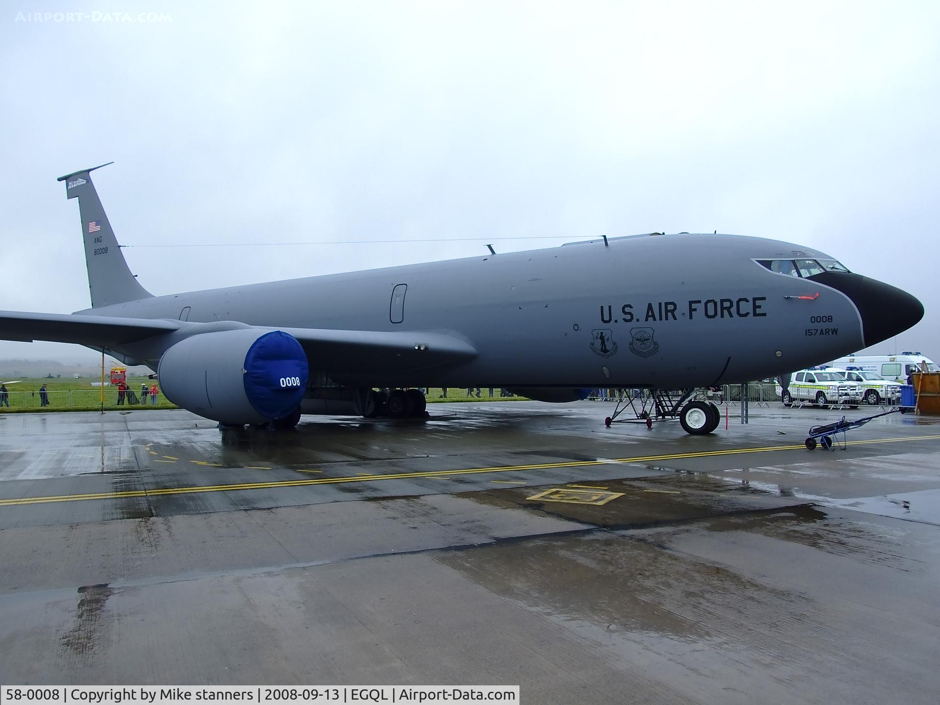 58-0008, 1958 Boeing KC-135R Stratotanker C/N 17753, KC-135R From 133ARS/157ARW New hampshire ANG At Leuchars airshow '08