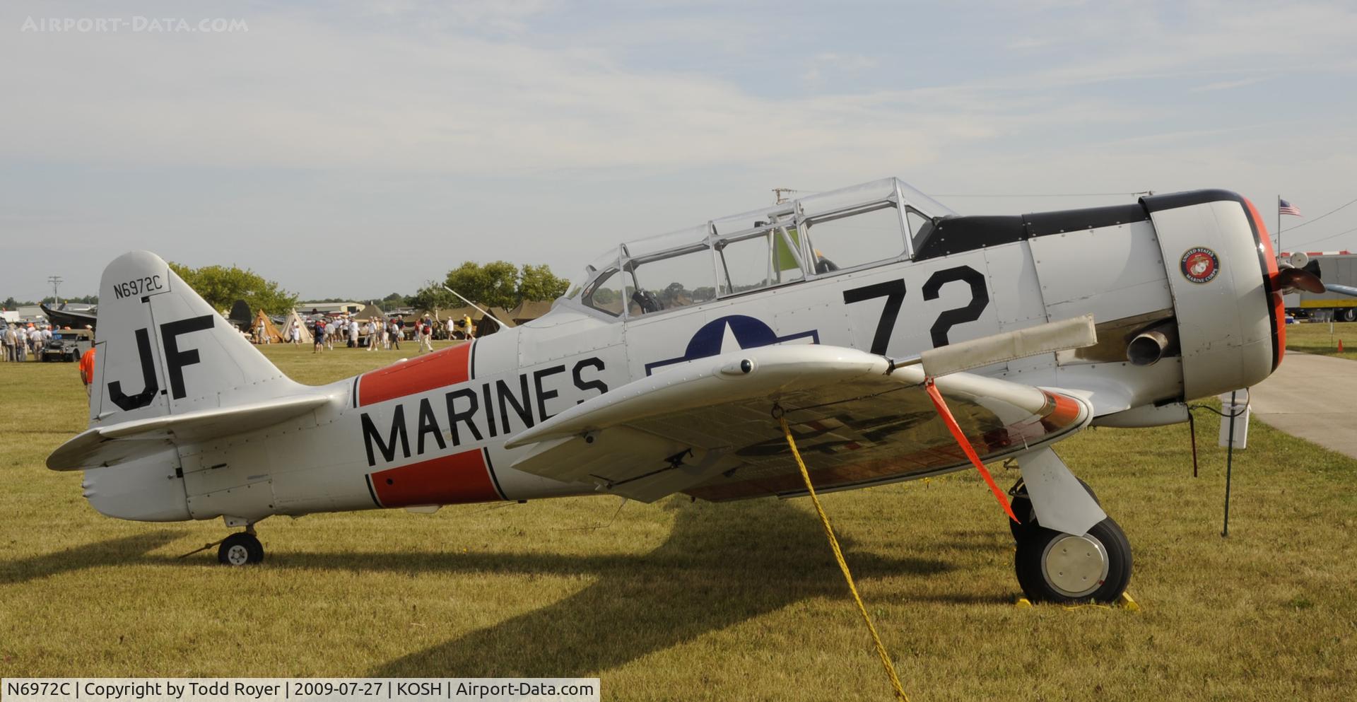 N6972C, 1946 North American SNJ-5 Texan Texan C/N 90680, EAA AIRVENTURE 2009