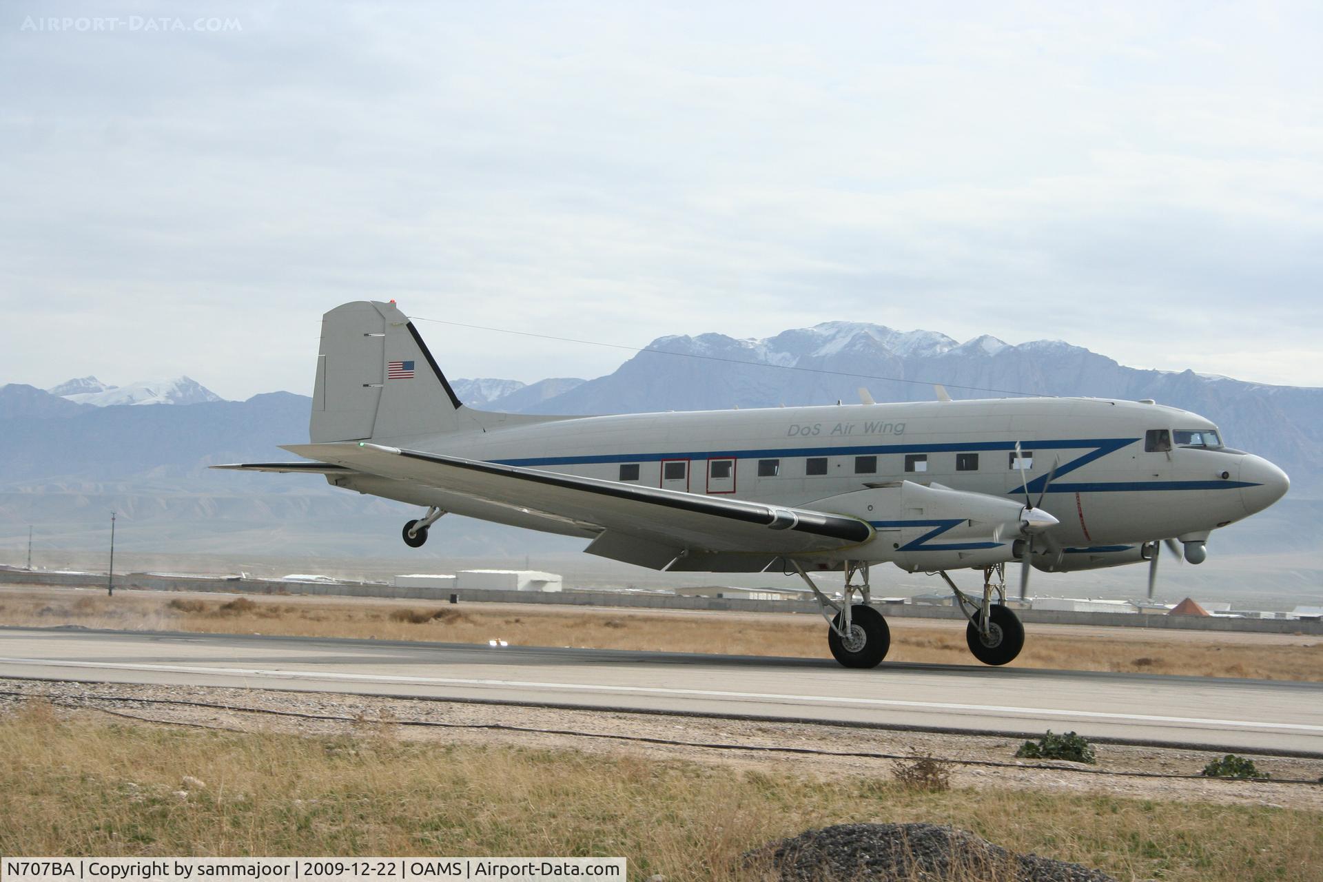 N707BA, 1945 Douglas DC3C-S1C3G (C-47B) C/N 16298 (44-76714), Aircraft was doing hot and high touch and goes in Mazar E Sharif