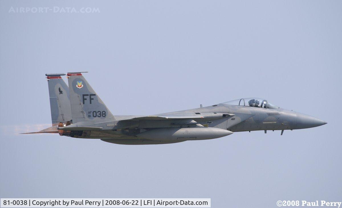 81-0038, 1981 McDonnell Douglas F-15C Eagle C/N 0781/C221, Burner pass