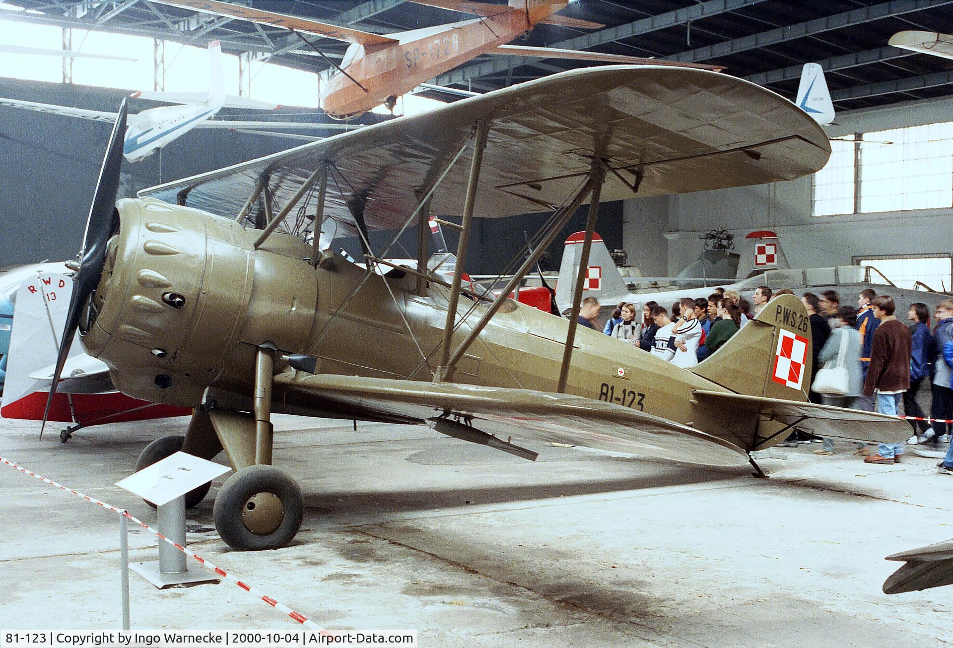 81-123, 1937 Podlanska Wytwomia Samolotow (PWS) PWS 26 C/N 81-123, PWS-26 of the polish air force at the Muzeum Lotnictwa i Astronautyki, Krakow