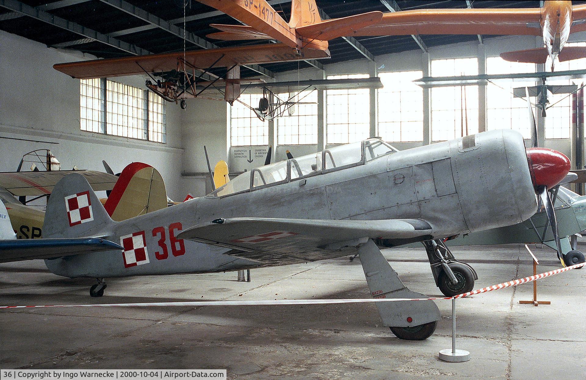 36, Yakovlev Yak-11 C/N 64236, Yakovlev Yak-11 MOOSE at the Muzeum Lotnictwa i Astronautyki, Krakow