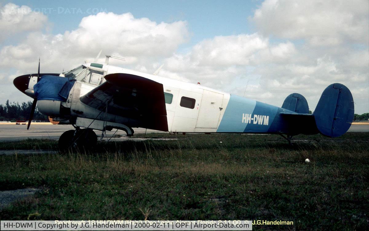 HH-DWM, 1957 Beech E18S C/N BA-262, at Opa-Locka