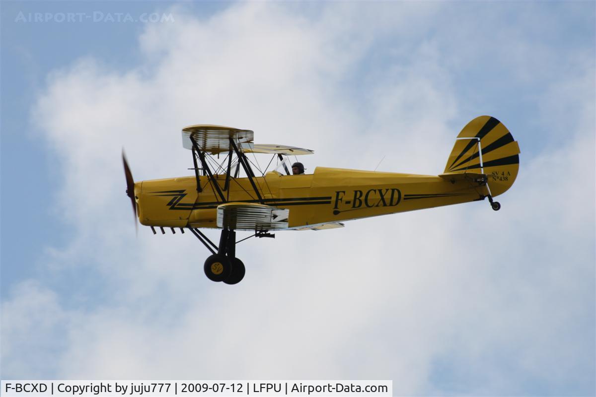 F-BCXD, 1946 Stampe and Vertongen SV-4A C/N 438, on display at Moret