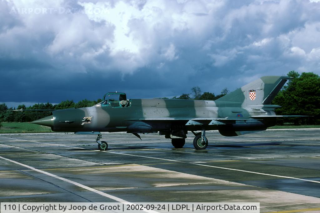 110, Mikoyan-Gurevich MiG-21bis C/N 75017895, Some people go to Croatia for their summer holidays. The weather is not that friendly all the time though...