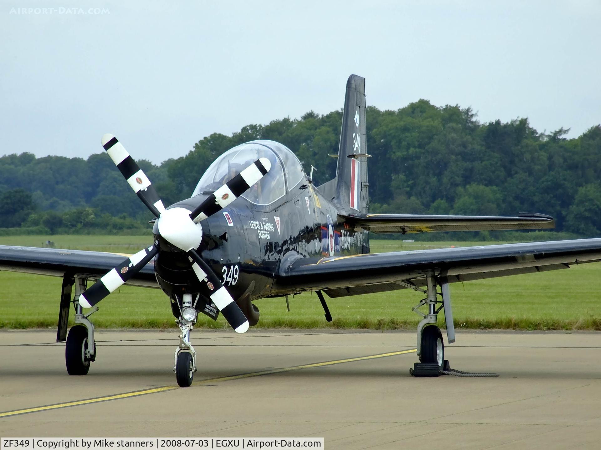 ZF349, Short S-312 Tucano T1 C/N S113/T84, Close up shot ZF349 on the flight line at Linton