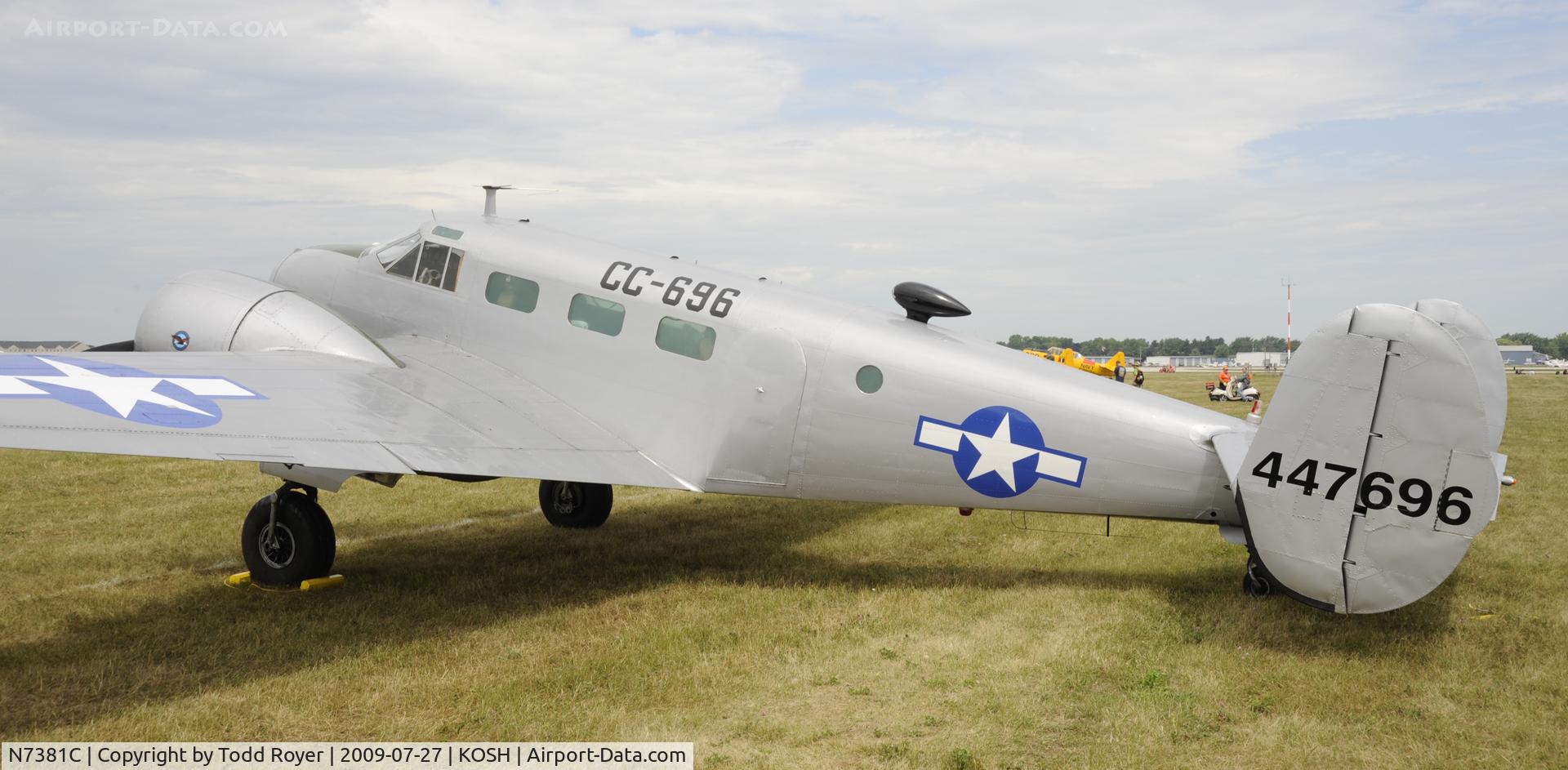 N7381C, 1944 Beech C18S C/N 8104, EAA AIRVENTURE 2009