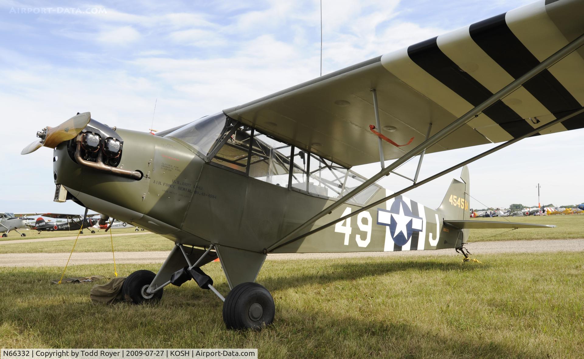 N66332, 1945 Piper L-4J Grasshopper (J3C-65D) C/N 13334, EAA AIRVENTURE 2009