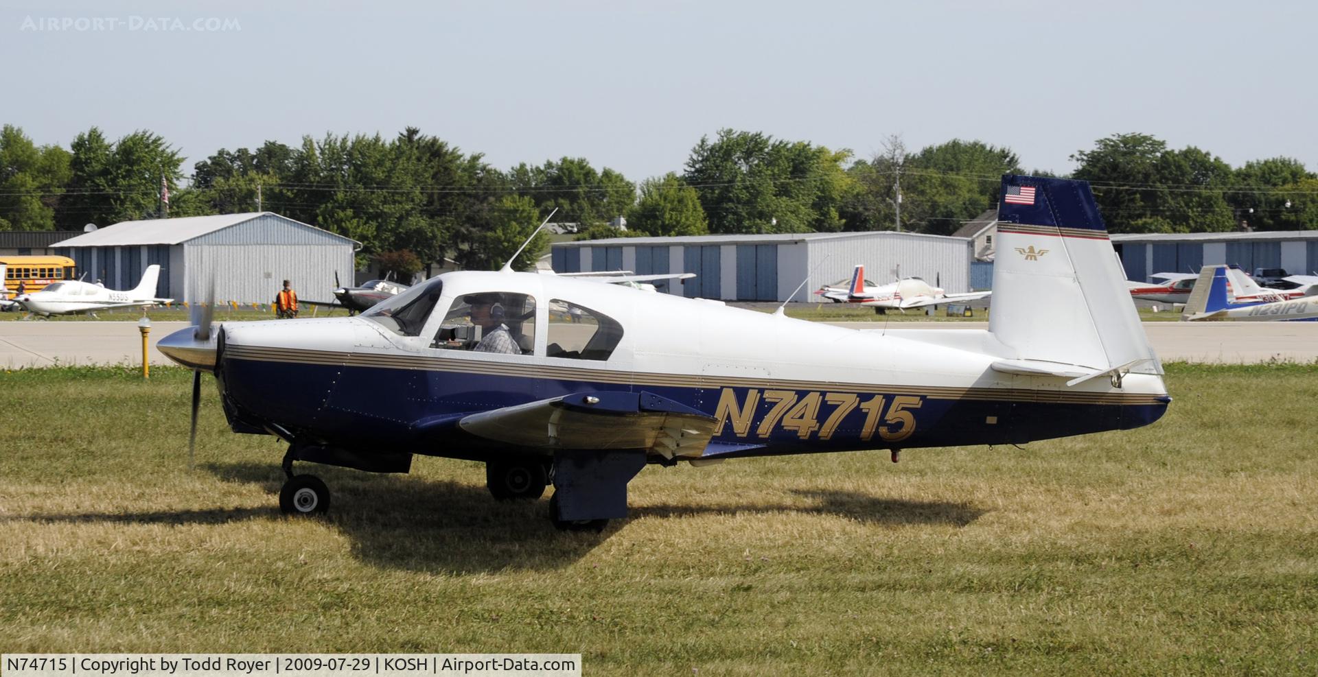 N74715, 1961 Mooney M20B Mark 21 C/N 1715, EAA AIRVENTURE 2009