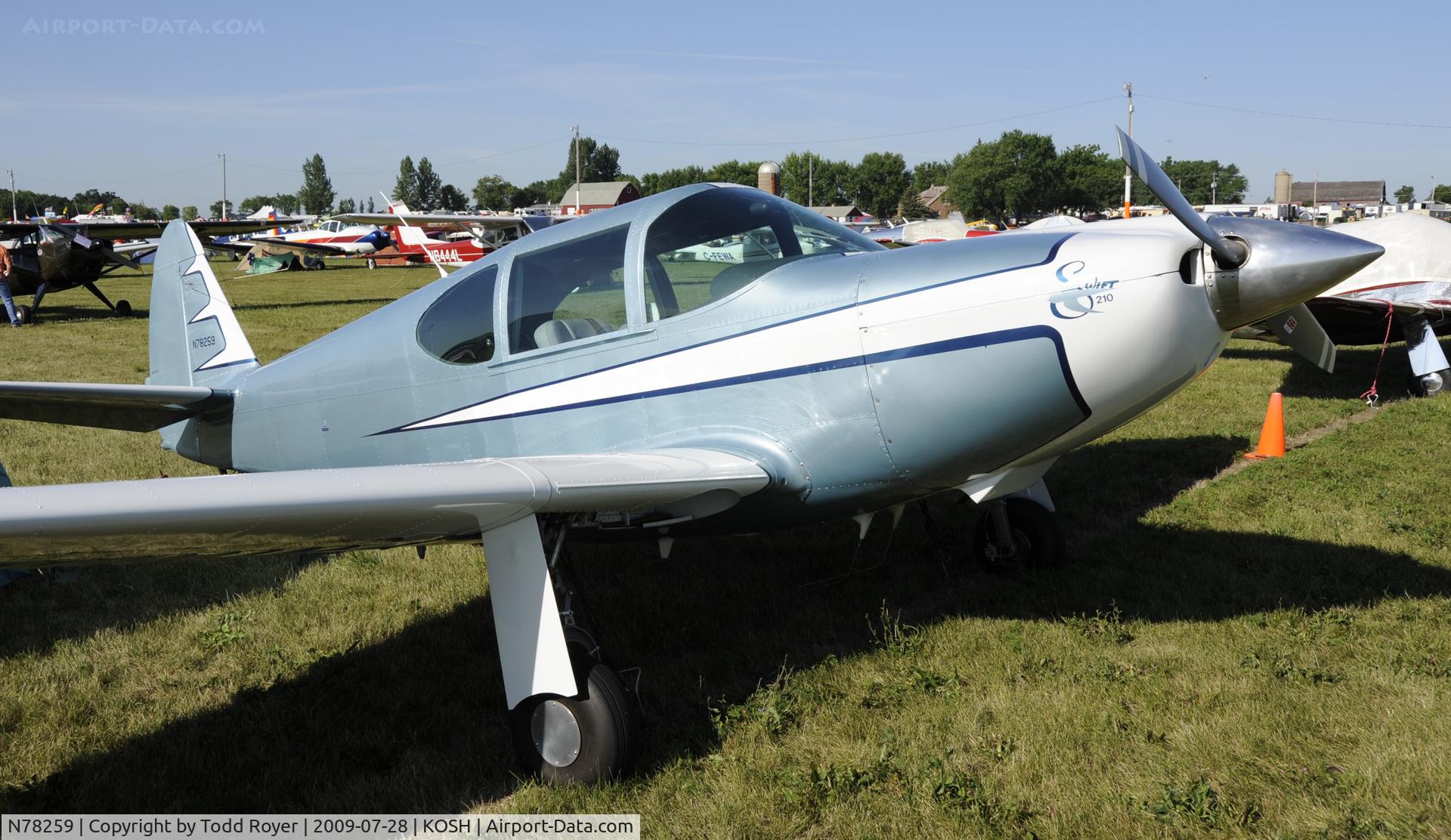 N78259, 1946 Globe GC-1B Swift C/N 2259, EAA AIRVENTURE 2009