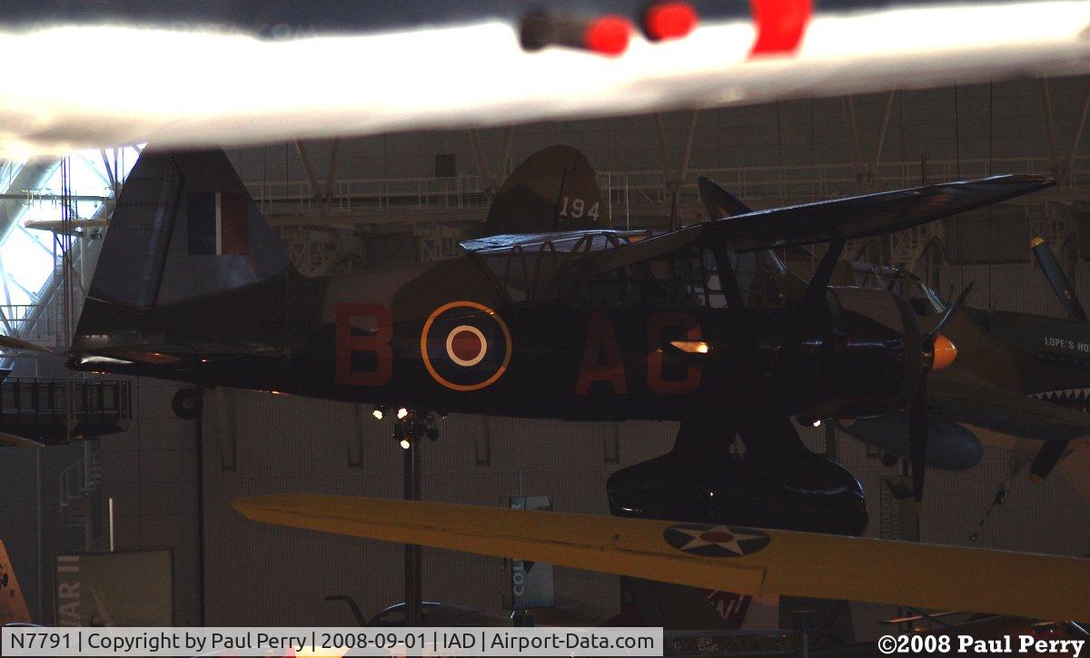 N7791, 1940 Westland Lysander III C/N 1185, A Lysander looking like she did from her special ops days