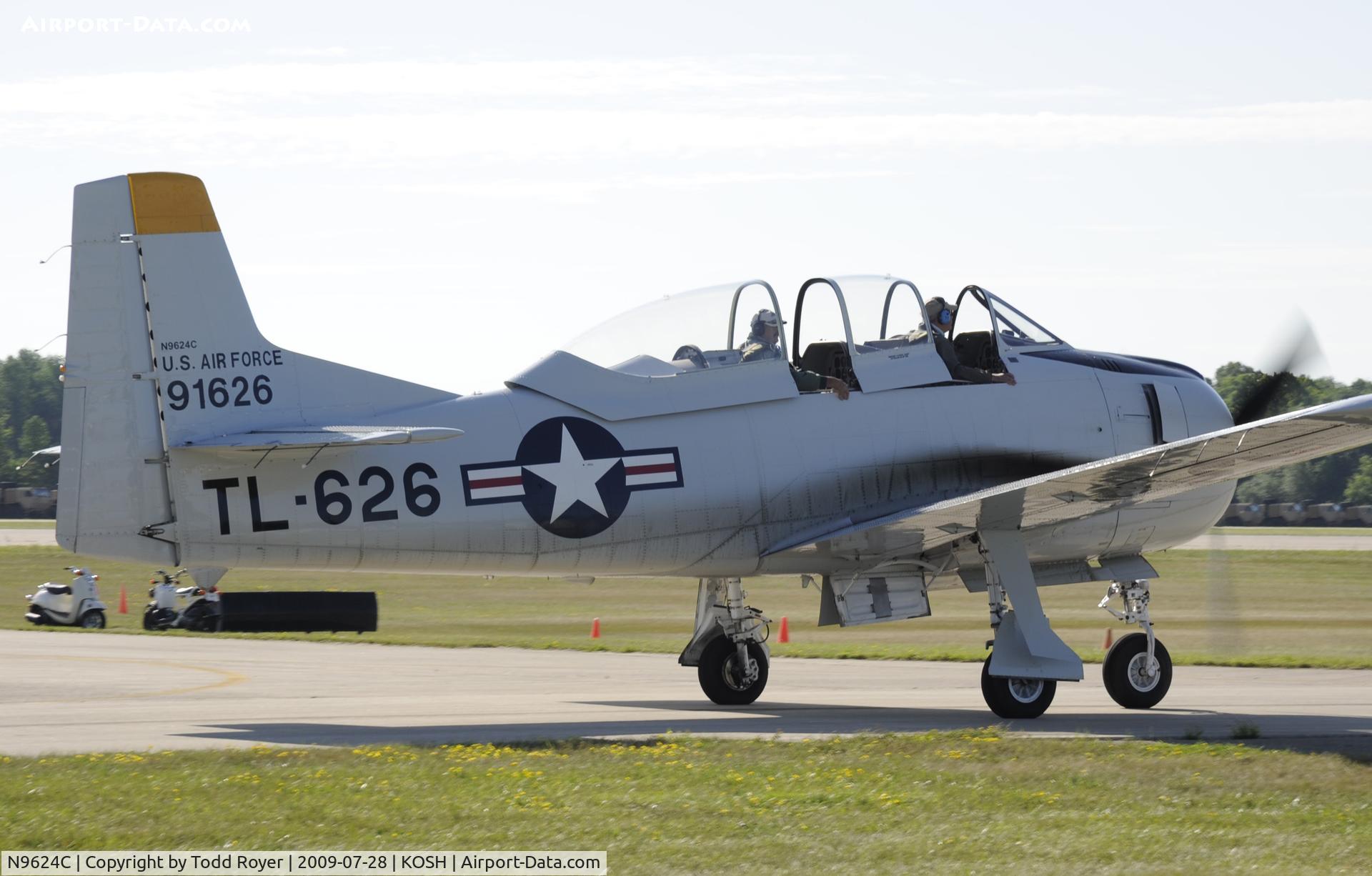 N9624C, 1950 North American T-28A Trojan C/N 159-138, EAA AIRVENTURE 2009