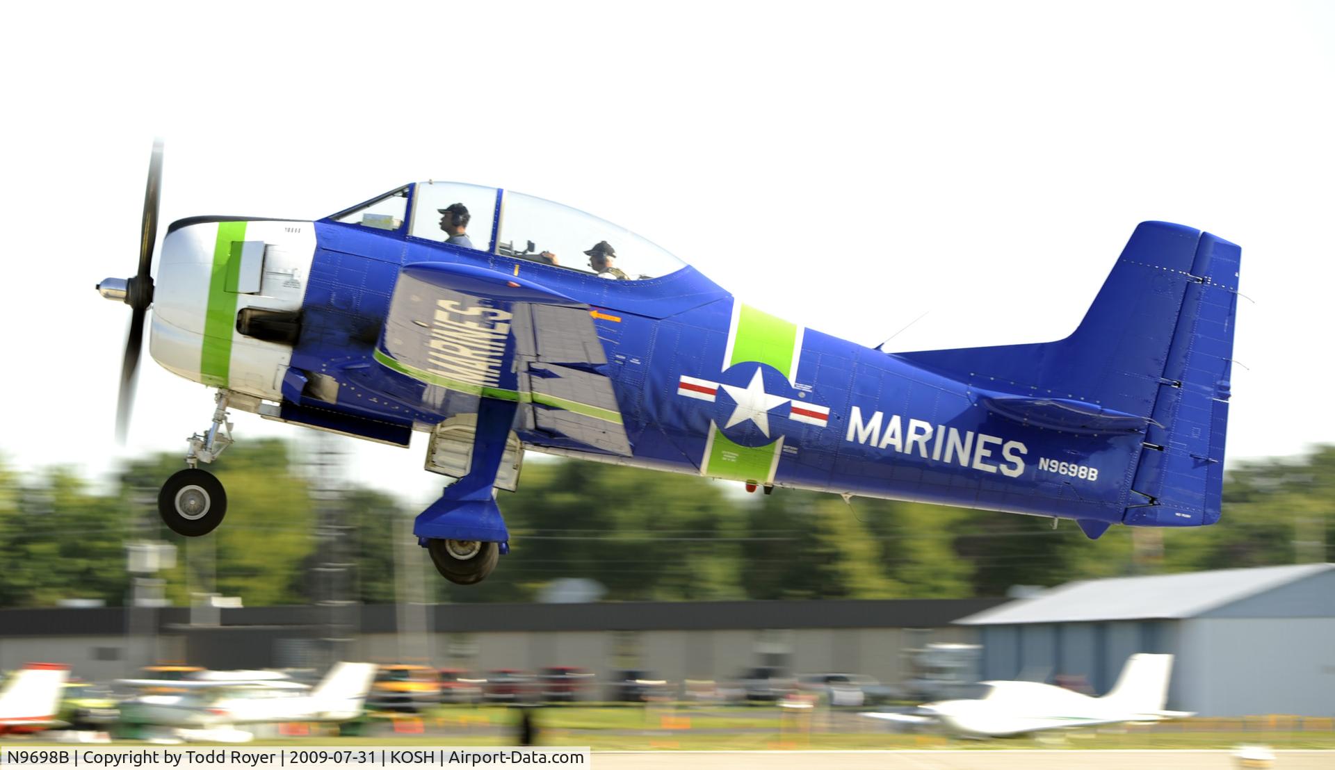 N9698B, 1950 North American T-28A Trojan C/N 50-225, EAA AIRVENTURE 2009