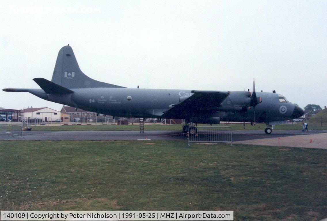 140109, Lockheed CP-140 Aurora C/N 285B-5711, CP-140 Aurora of Greenwood Wing of the Canadian Forces on display at the 1991 RAF Mildenhall Air Fete.