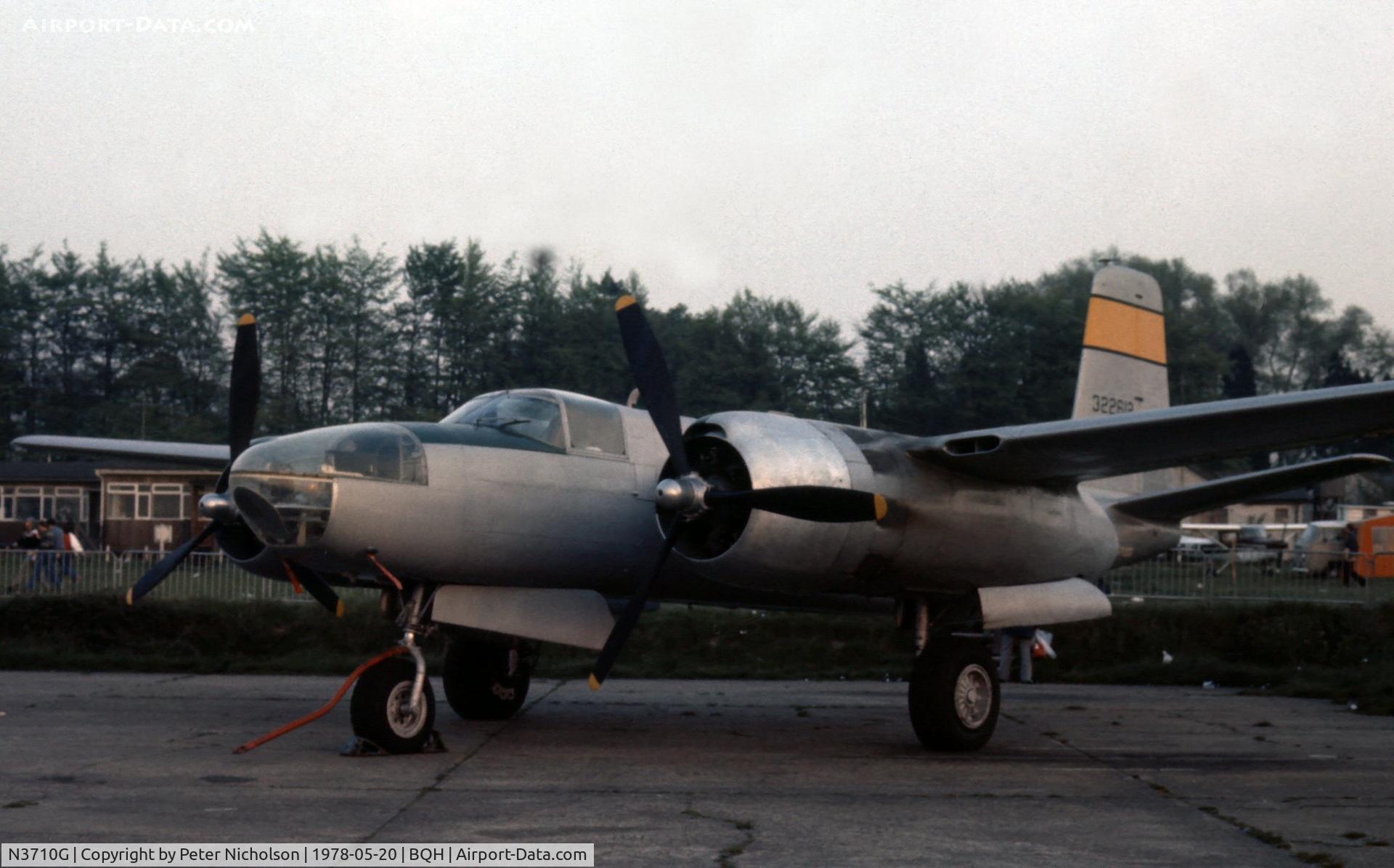 N3710G, 1943 Douglas A-26C Invader C/N 18759, A-26C Invader on display at the 1978 Biggin Hill Air Fair where sadly it crashed two years later.