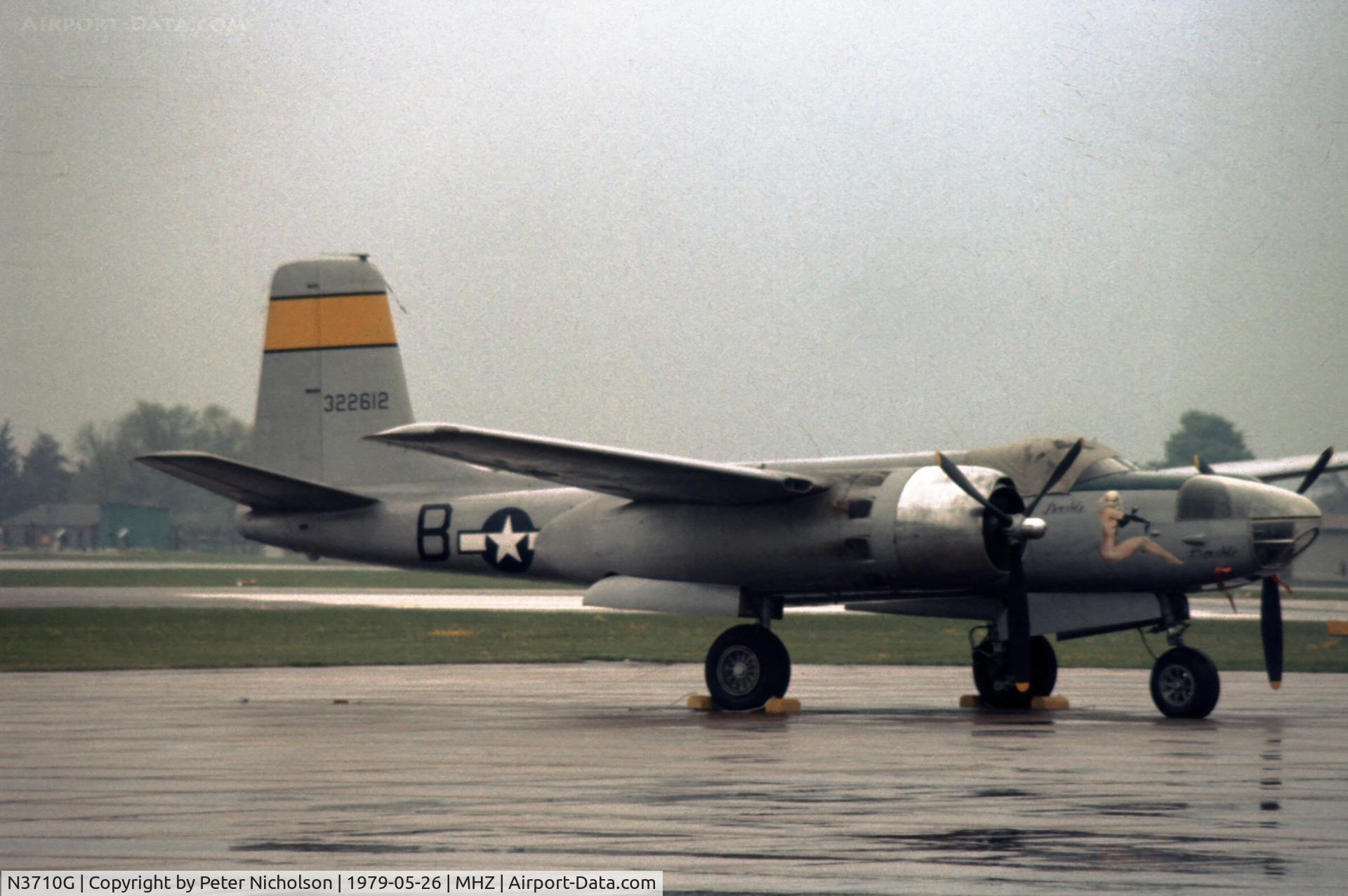 N3710G, 1943 Douglas A-26C Invader C/N 18759, A-26C Invader 43-22612 named Double Trouble on display at the 1979 RAF Mildenhall Air Fete
