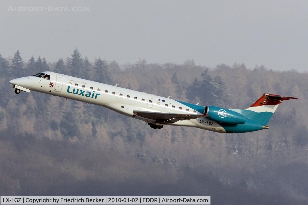 LX-LGZ, 2000 Embraer EMB-145LU (ERJ-145LU) C/N 145258, departing to Luxemburg