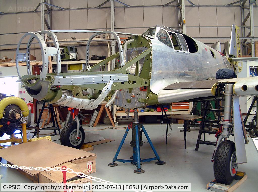 G-PSIC, 1943 North American P-51C Mustang C/N 103-26778, The Fighter Collection. Under restoration, former US serial 43-25147.