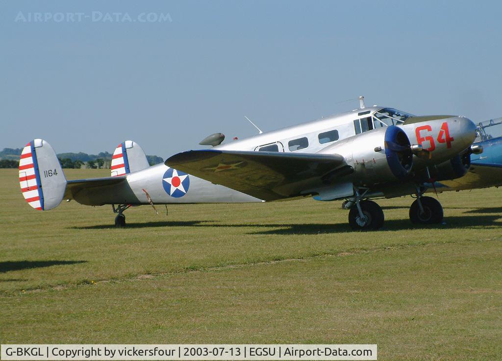 G-BKGL, 1952 Beech Expeditor 3TM C/N CA-164 (A-764), Privately owned. Wears USAAF markings with serial 1164.