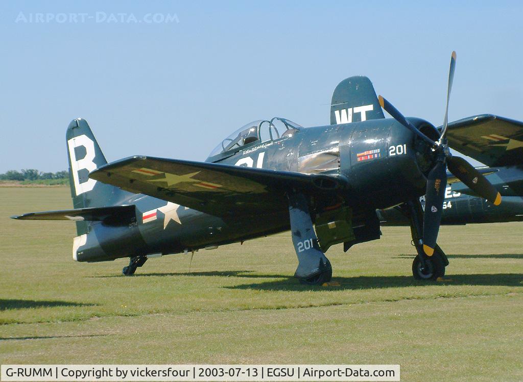 G-RUMM, 1948 Grumman F8F-2 (G58) Bearcat C/N D.1088, The Fighter Collection. Wears US Navy markings 121714, coded '201-B'.