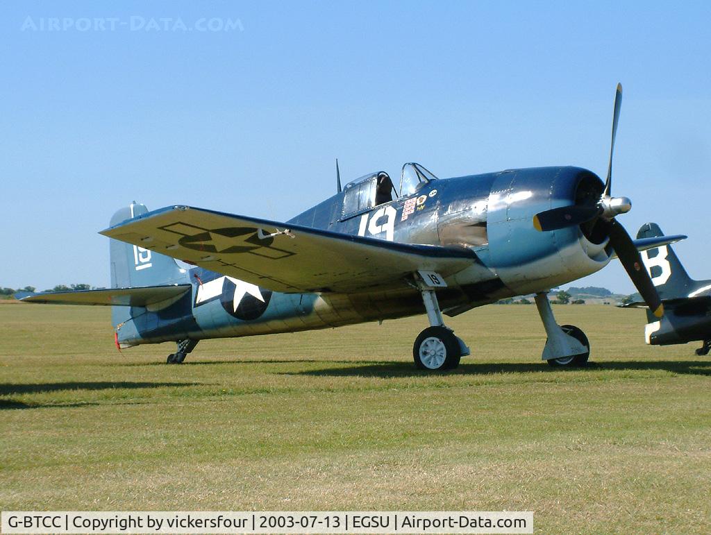 G-BTCC, 1944 Grumman F6F-5K Hellcat. C/N A-1733, The Fighter Collection. Wears US Navy VF-6 marking coded '19'. Former Navy BuNo 80141.