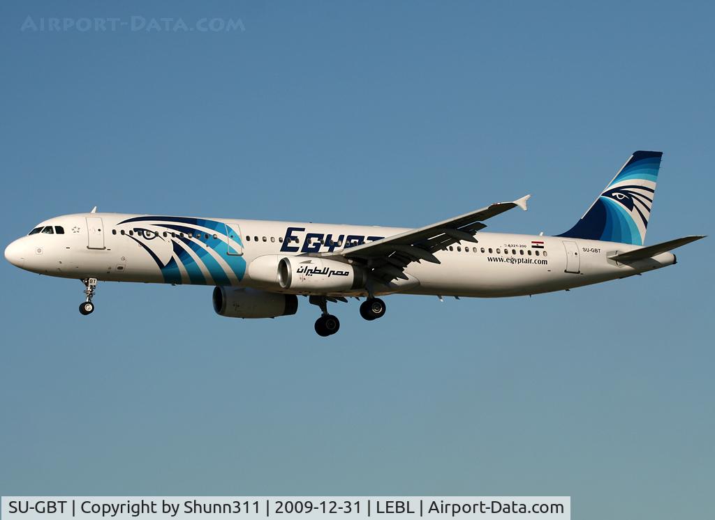 SU-GBT, 1999 Airbus A321-231 C/N 680, Landing rwy 25R