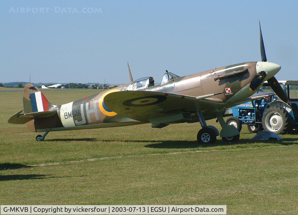 G-MKVB, 1942 Supermarine 349 Spitfire LF.Vb C/N CBAF.2461, Historic Aircraft Company. Wears RAF 317 Squadron markings, coded 'JH-C' with authentic serial BM597.
