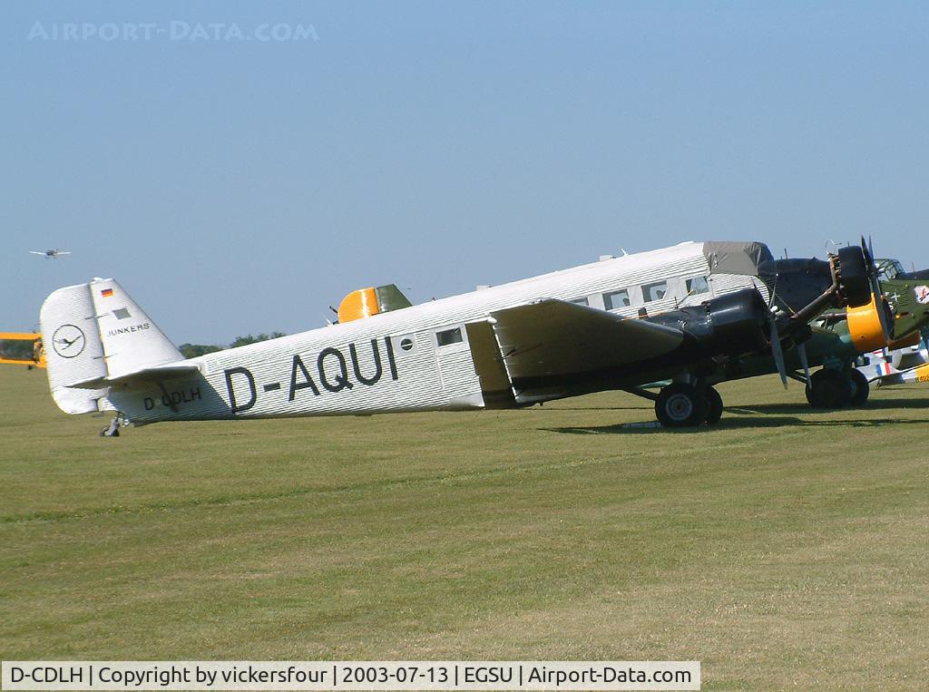 D-CDLH, 1936 Junkers Ju-52/3m C/N 130714, Lufthansa. Wears period registration D-AQUI.