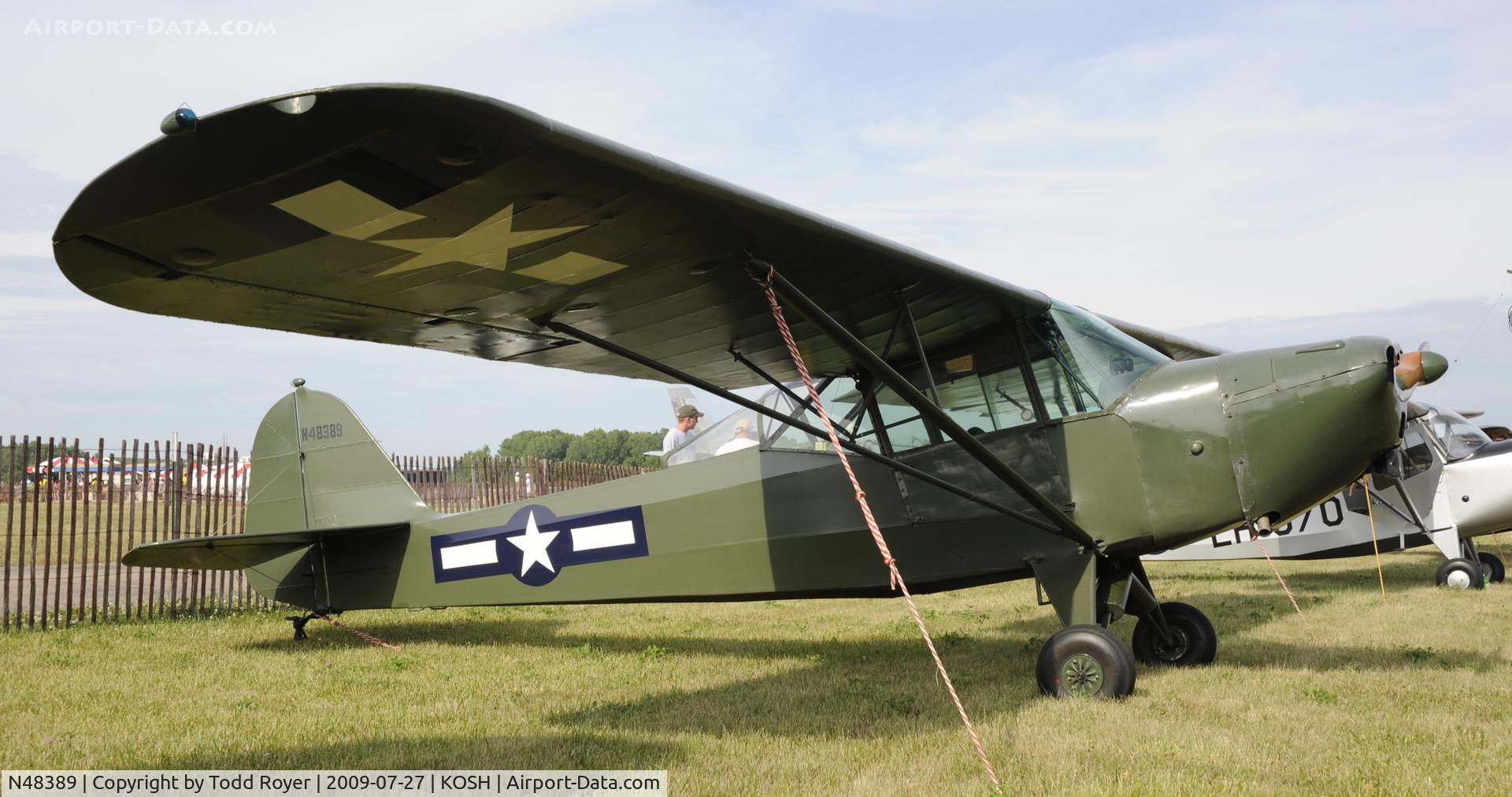 N48389, 1943 Taylorcraft DCO-65 C/N L-5300, EAA AIRVENTURE 2009