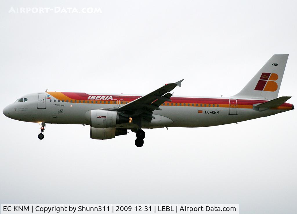 EC-KNM, 2000 Airbus A320-214 C/N 1229, Landing rwy 25R