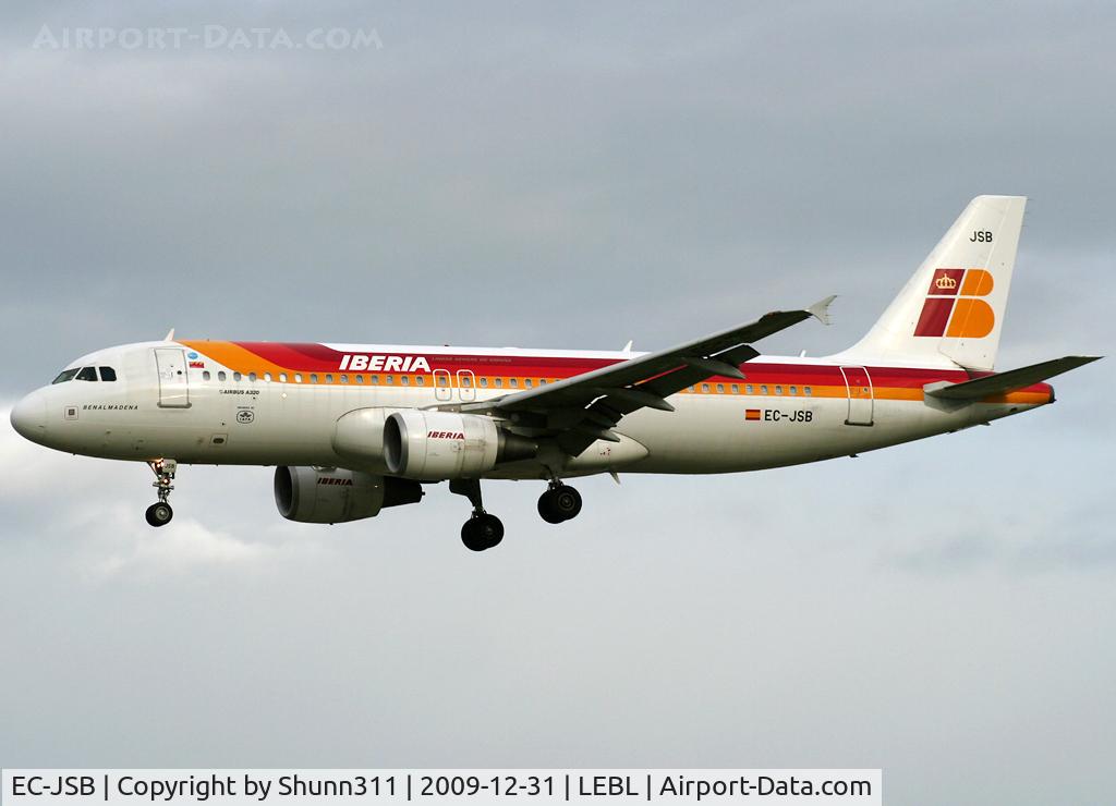 EC-JSB, 2006 Airbus A320-214 C/N 2776, Landing rwy 25R