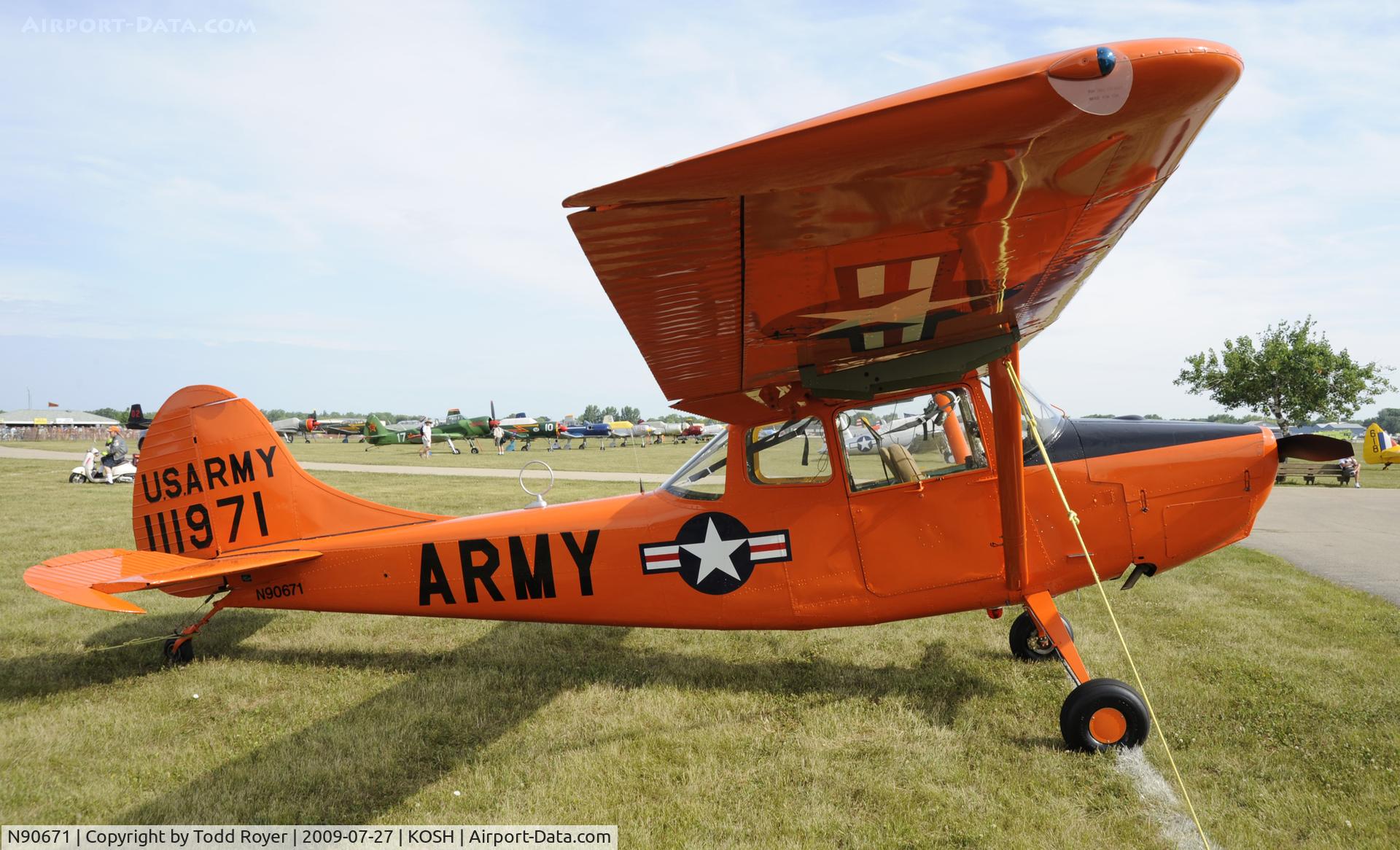 N90671, 1951 Cessna O-1A Bird Dog C/N 22285, EAA AIRVENTURE 2009