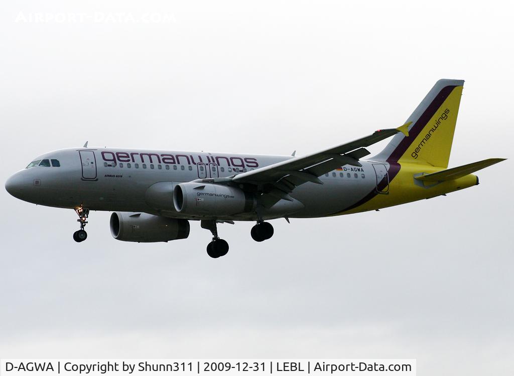 D-AGWA, 2006 Airbus A319-132 C/N 2813, Landing rwy 25R
