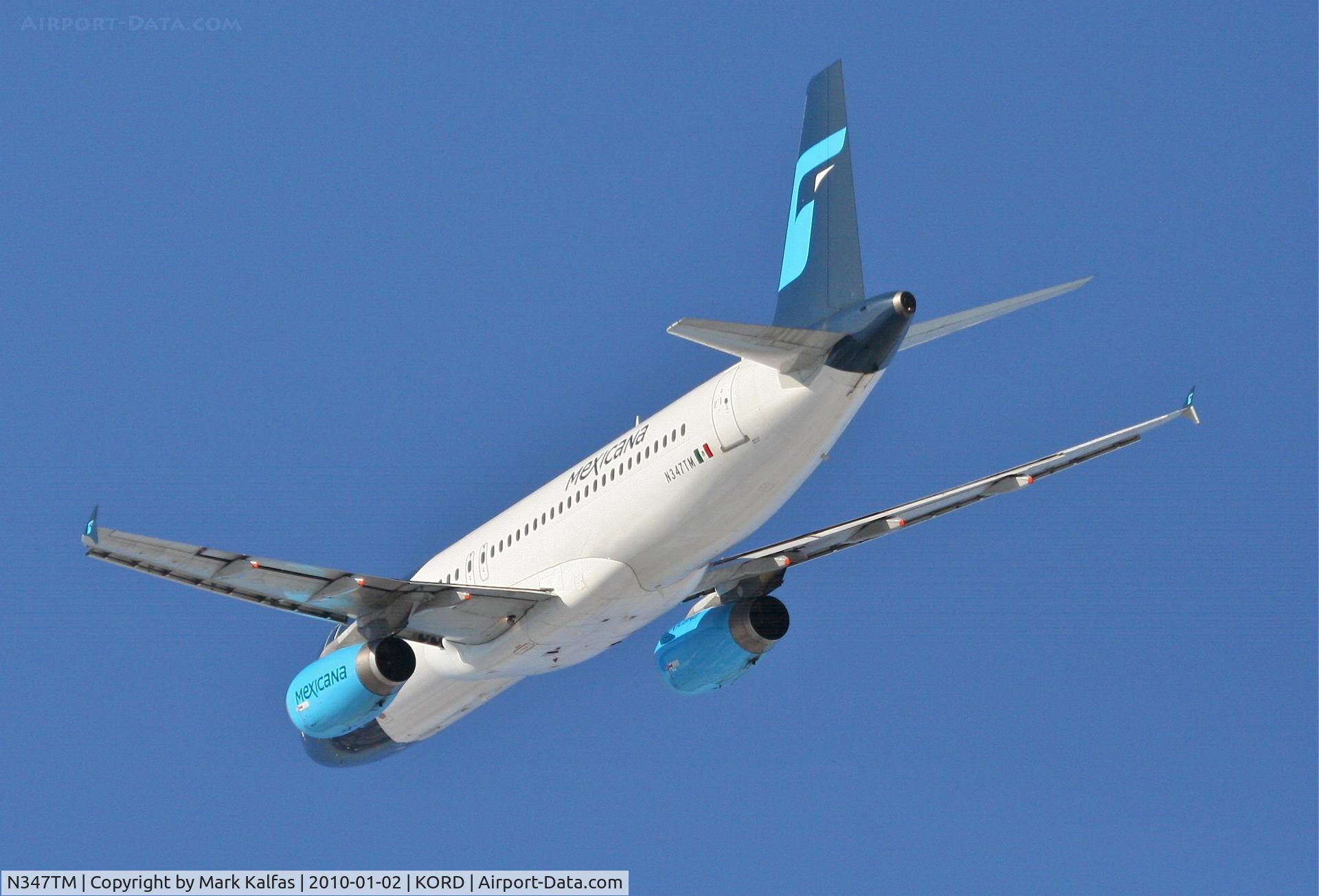 N347TM, 1992 Airbus A320-231 C/N 347, Mexicana Airbus A320-231, MXA183, 32L departure KORD to MMGL